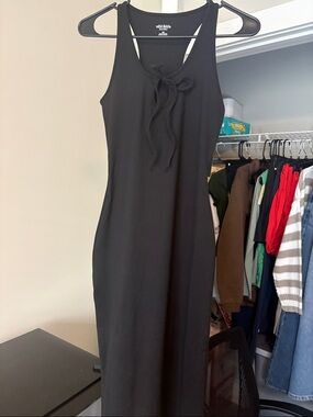 wild fable Black Racerback Maxi Dress with Front Tie